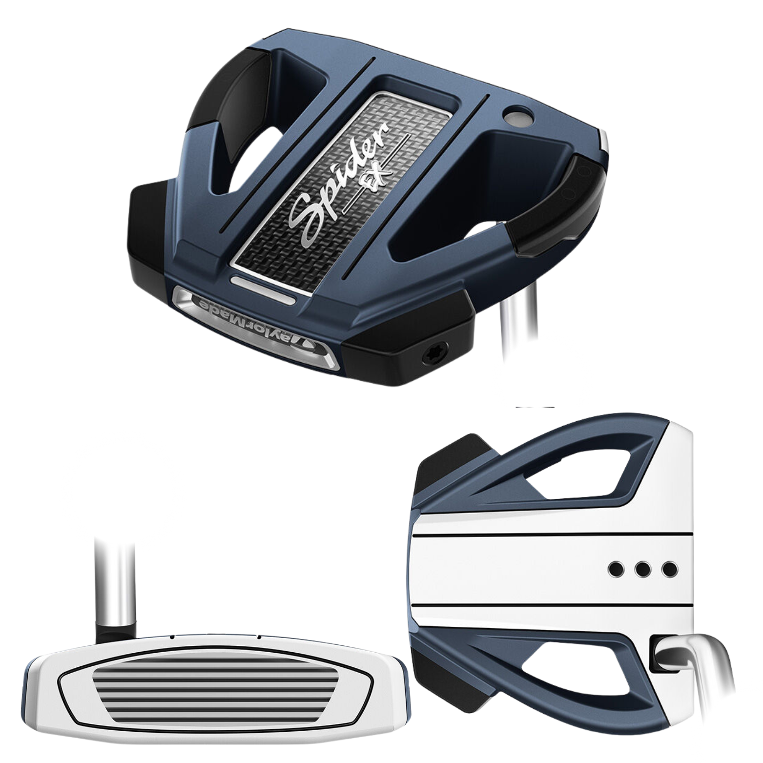 NEW LEFTY TaylorMade Spider Ex Navy Putter, Single Bend, Choose