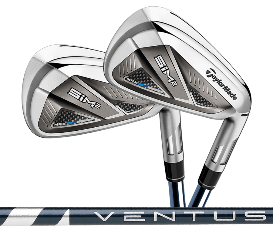 TaylorMade Sim 2 Max Iron Set, 5-Pw+Aw, with Regular Flex Ventus