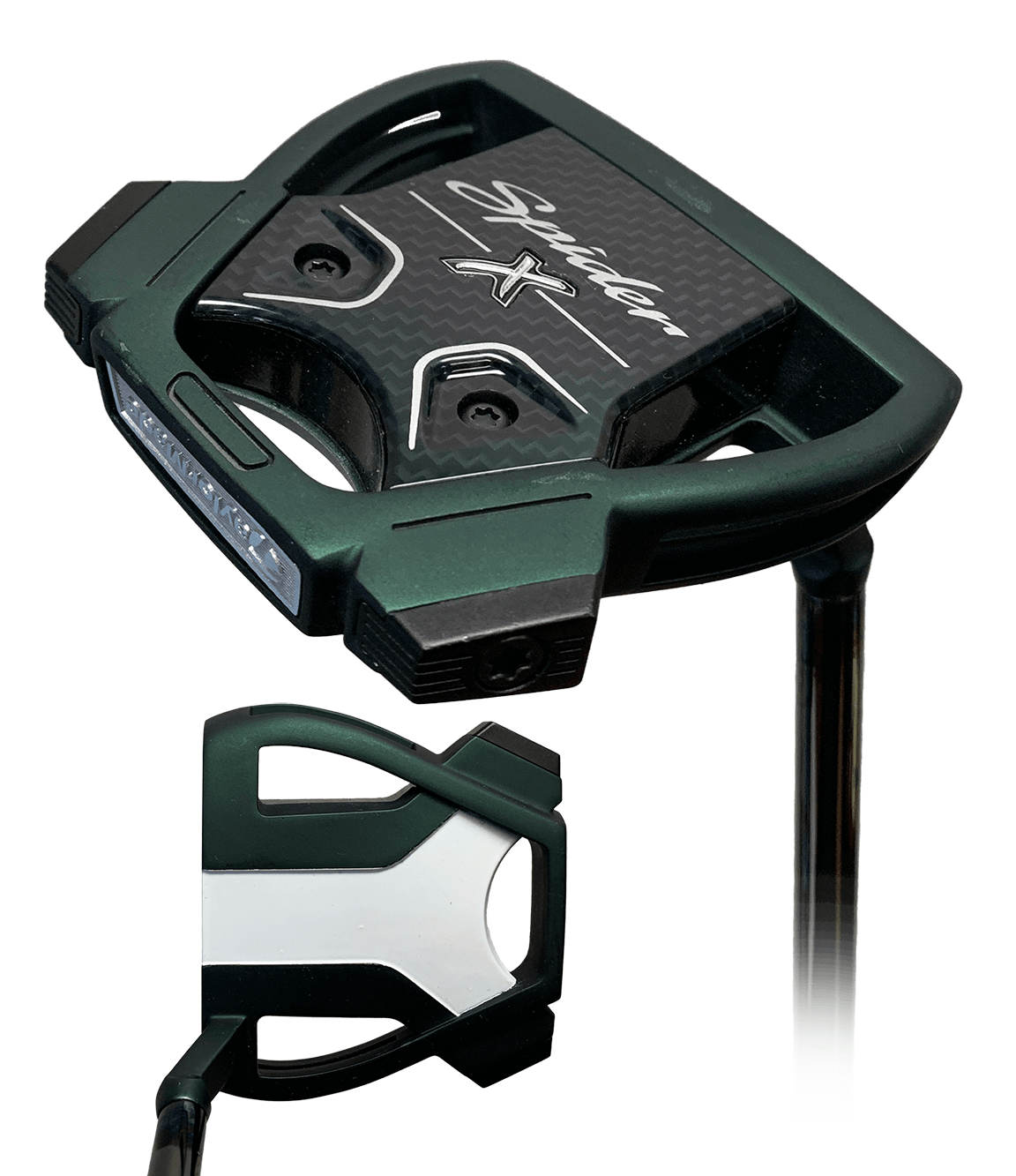 TaylorMade Spider X Green Putter, Slant Neck, No Line