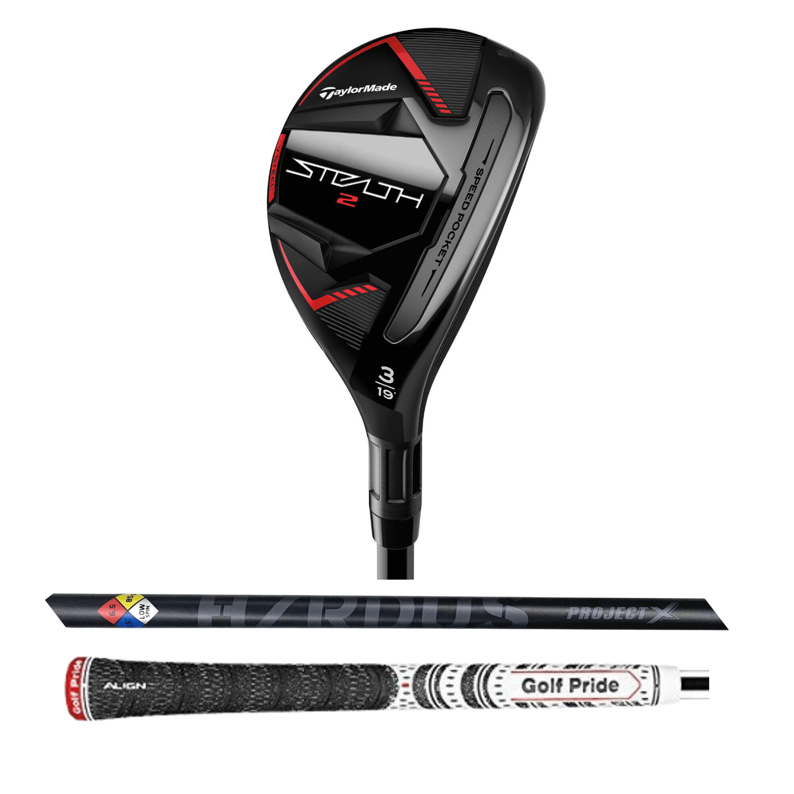 TaylorMade Stealth 2 #4-22 Hybrid, Project X HZRDUS Black 5.5 85g
