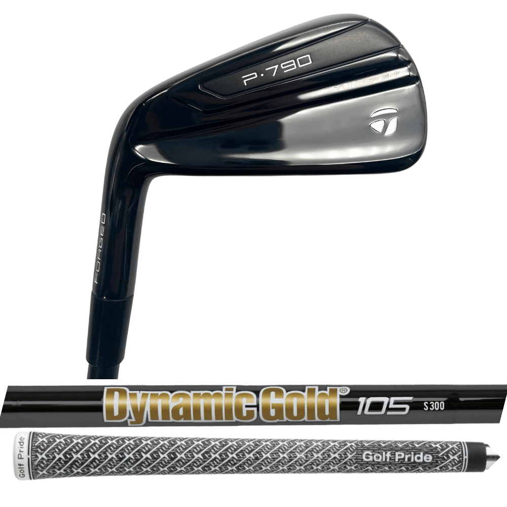 Left Handed TaylorMade P790 Black #3 Iron, Dynamic Gold 105 Onyx