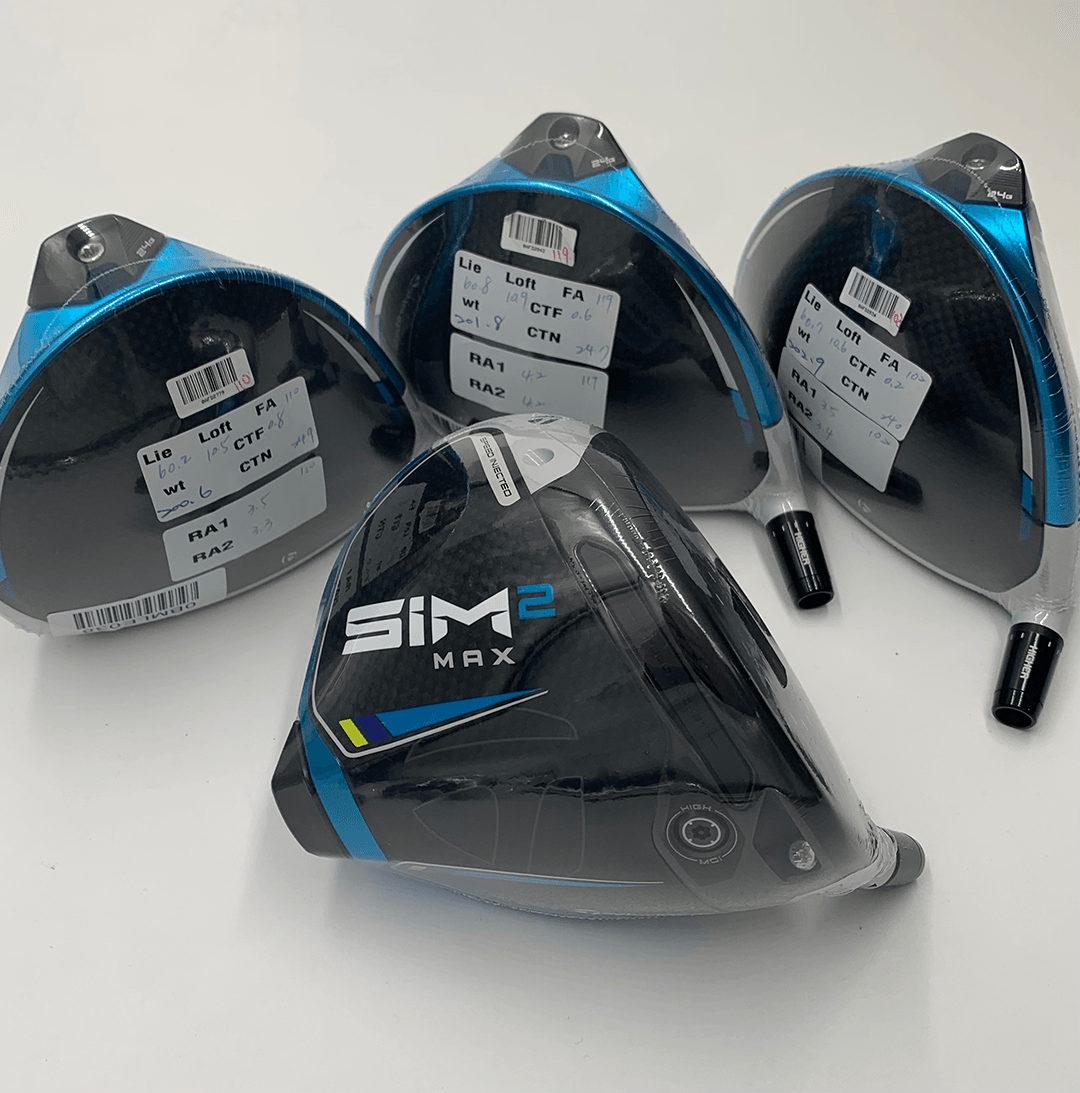 TaylorMade Sim 2 MAX Tour Issued Driver Heads with Spec Sticker