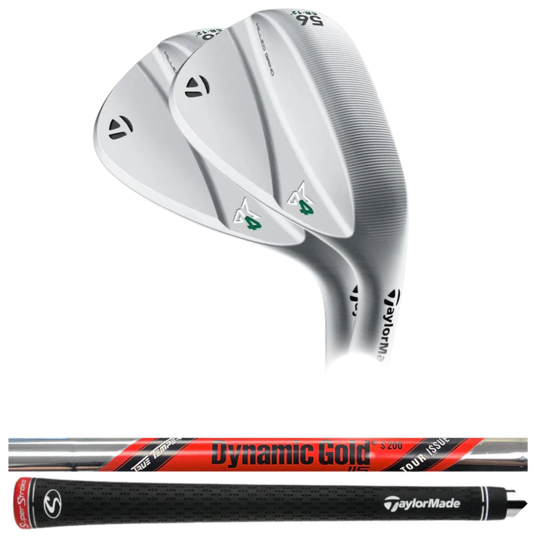 NEW TaylorMade Milled Grind 4 56* & 60* HB Wedge Set, Dynamic Gold
