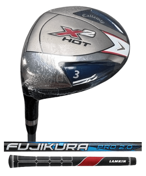 LEFT HANDED NEW Callaway X2 Hot #3 Fairway, Blue Fujikura Pro 2.0