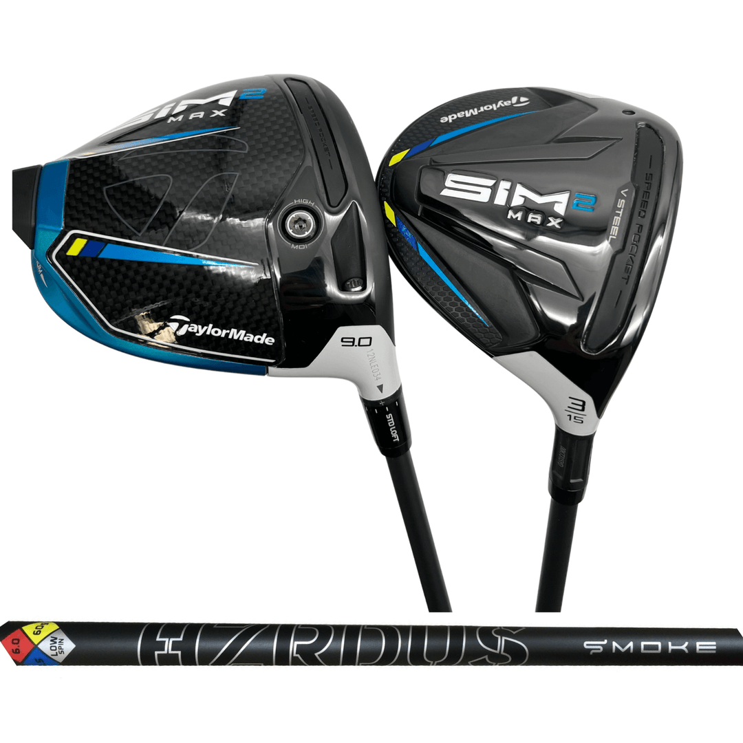 TaylorMade Sim2 Max 9* Driver & #3 Fairway Combo, HZRDUS
