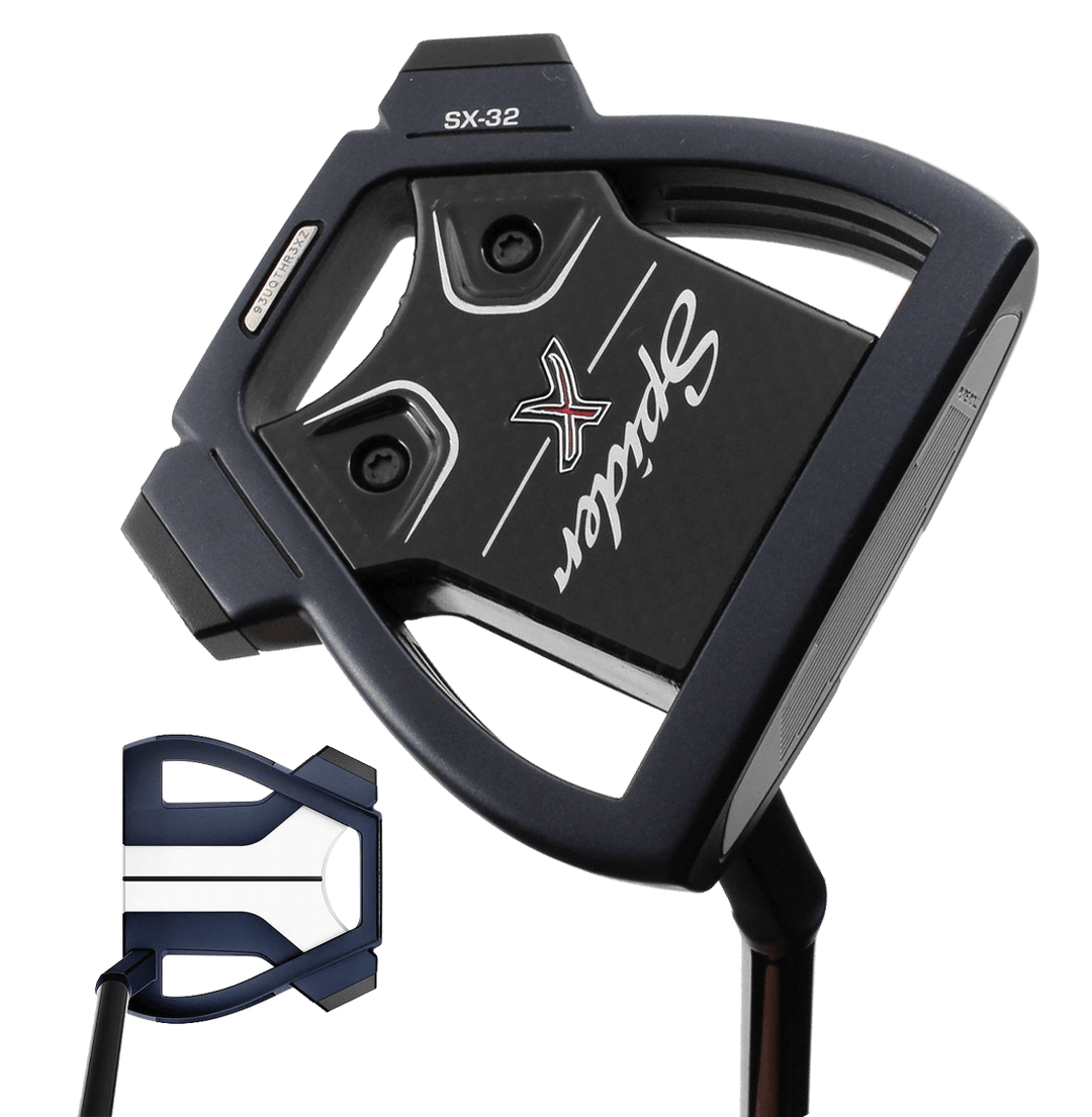 TaylorMade テーラーメイド Spider X SX-32 レフティ TaylorMade Spider X Navy SX-32 Putter, Stock 35 Inch – Golf